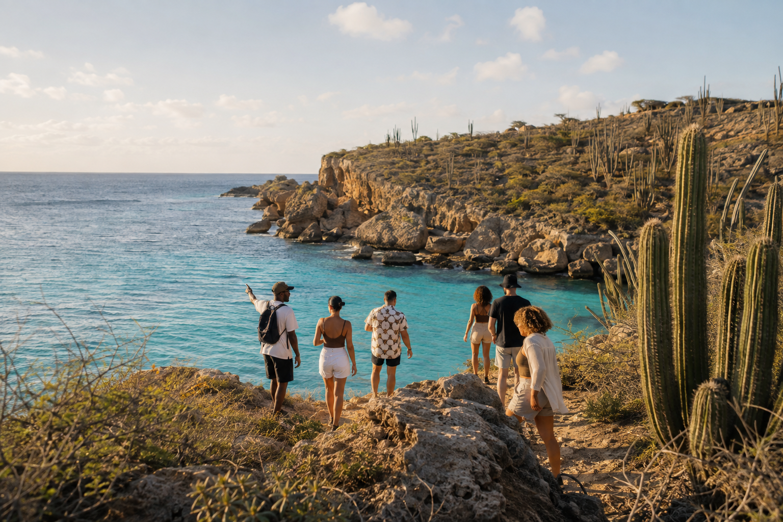 Salt & Sun tour truck along Curaçao's rugged west coast